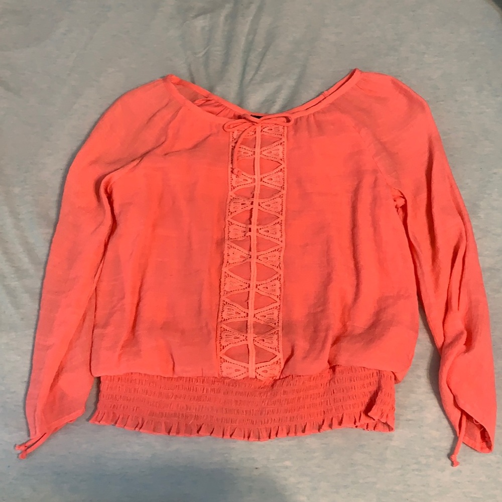 Coral blouse